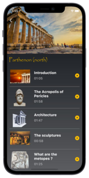 self guided tour app with audio guide on smartphone